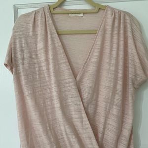 Blush slub v neck by Velvet